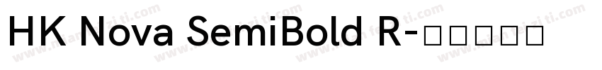 HK Nova SemiBold R字体转换